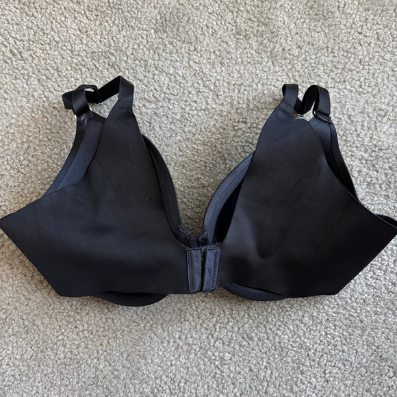 EUC Soma Vanishing Back Full Coverage Bra Underwire Black Satin Padded | 40C - Picture 2 of 6